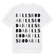 White t-shirt med Billsboda ordlek t-shirt