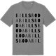 Mid Heather Gray t-shirt med Billsboda ordlek t-shirt