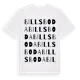 White t-shirt med Billsboda ordlek t-shirt