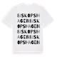 White t-shirt med Biskopshagen ordlek t-shirt