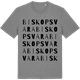 Mid Heather Gray t-shirt med Biskopsvara ordlek t-shirt