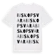 White t-shirt med Biskopsvara ordlek t-shirt