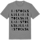 Mid Heather Gray t-shirt med Bistockskulla ordlek t-shirt