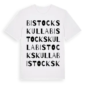 Bistockskulla ordlek t-shirt – ekologisk bomull t-shirt från Pinshirt