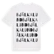 White t-shirt med Bjälkalund ordlek t-shirt