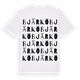 White t-shirt med Bjärkö ordlek t-shirt