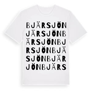 Bjärsjön ordlek t-shirt – ekologisk bomull t-shirt från Pinshirt