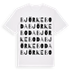 White t-shirt med Björkeboda ordlek t-shirt