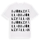 White t-shirt med Björkefällan ordlek t-shirt