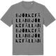 Mid Heather Gray t-shirt med Björkefällan ordlek t-shirt