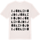 Vintage White t-shirt med Björkehöjd ordlek t-shirt