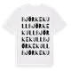 White t-shirt med Björkekull ordlek t-shirt