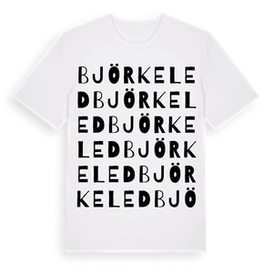 Björkeled ordlek t-shirt – ekologisk bomull t-shirt från Pinshirt