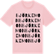 Pink Cotton t-shirt med Björkemon ordlek t-shirt