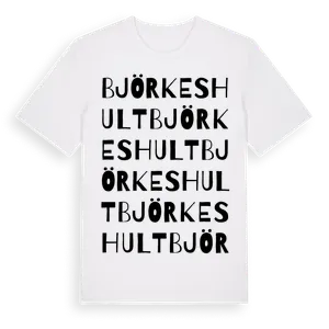 Björkeshult ordlek t-shirt – ekologisk bomull t-shirt från Pinshirt