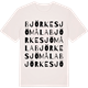 Vintage White t-shirt med Björkesjömåla ordlek t-shirt
