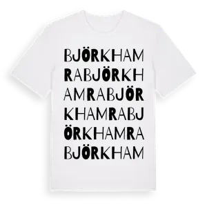 Björkhamra ordlek t-shirt – ekologisk bomull t-shirt från Pinshirt