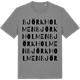 Mid Heather Gray t-shirt med Björkholmen ordlek t-shirt