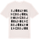 Vintage White t-shirt med Björkholmen ordlek t-shirt
