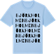 Blue Soul t-shirt med Björkholmen ordlek t-shirt