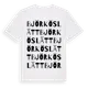 White t-shirt med Björköslätt ordlek t-shirt