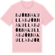 Pink Cotton t-shirt med Björnakulla ordlek t-shirt