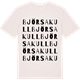 Vintage White t-shirt med Björsakull ordlek t-shirt