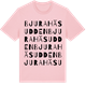 Pink Cotton t-shirt med Bjurahäsudden ordlek t-shirt