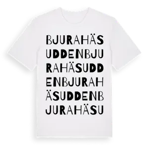 Bjurahäsudden ordlek t-shirt – ekologisk bomull t-shirt från Pinshirt