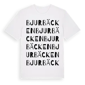 Bjurbäcken ordlek t-shirt – ekologisk bomull t-shirt från Pinshirt