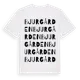 White t-shirt med Bjurgården ordlek t-shirt
