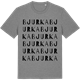 Mid Heather Gray t-shirt med Bjurka ordlek t-shirt