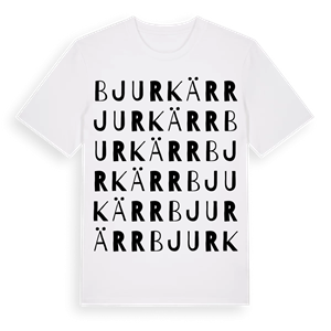 Bjurkärr ordlek t-shirt – ekologisk bomull t-shirt från Pinshirt