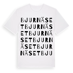 Bjurnäset ordlek t-shirt – ekologisk bomull t-shirt från Pinshirt