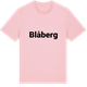 Pink Cotton t-shirt med Blåberg fetstil t-shirt