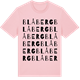 Pink Cotton t-shirt med Blåberg ordlek t-shirt
