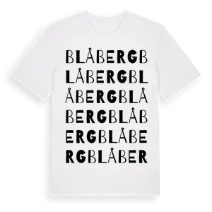 Blåberg ordlek t-shirt – ekologisk bomull t-shirt från Pinshirt