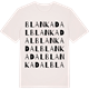Vintage White t-shirt med Blankadal ordlek t-shirt