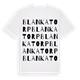 White t-shirt med Blankatorp ordlek t-shirt