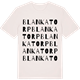 Vintage White t-shirt med Blankatorp ordlek t-shirt