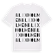 White t-shirt med Blixholmen ordlek t-shirt