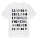 White t-shirt med Blixholmen ordlek t-shirt