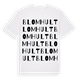 White t-shirt med Blomhult ordlek t-shirt
