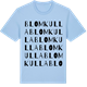 Blue Soul t-shirt med Blomkulla ordlek t-shirt