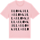 Pink Cotton t-shirt med Blomkulla ordlek t-shirt