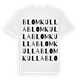White t-shirt med Blomkulla ordlek t-shirt