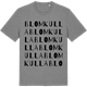 Mid Heather Gray t-shirt med Blomkulla ordlek t-shirt