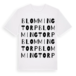 Blommingtorp ordlek t-shirt – ekologisk bomull t-shirt från Pinshirt