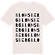 Vintage White t-shirt med Blomsberg ordlek t-shirt