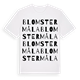 White t-shirt med Blomstermåla ordlek t-shirt